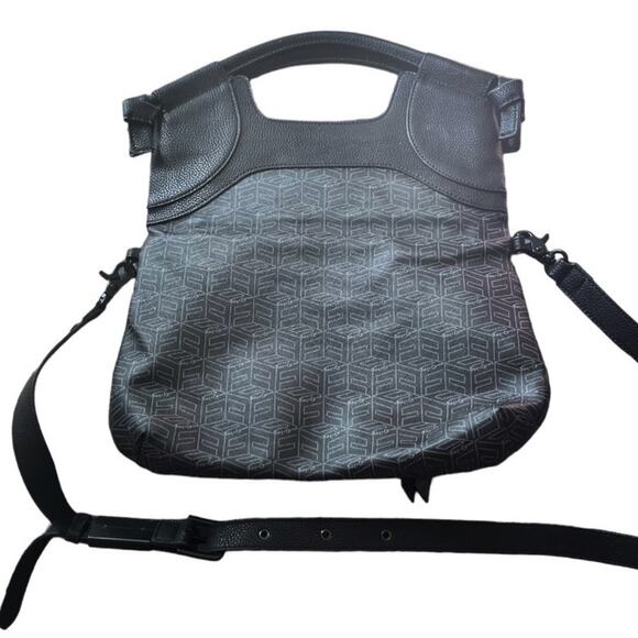 Foley & Corinna FC Liberated Vegan Leather Logo Lady Tote Bag Purse Black - Picture 3 of 11